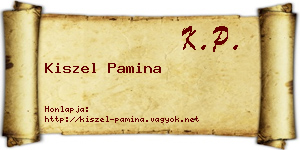 Kiszel Pamina névjegykártya